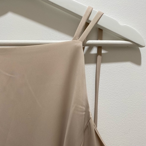 Satin Ruffle Hem Pinny Bodice Maxi by ASOS - Picture 7 of 8